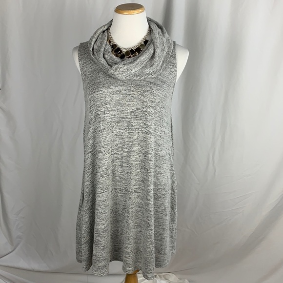 AKIRA Dresses & Skirts - Akira Sleeveless Cowl Neck Swing Sweater Dress with Pockets